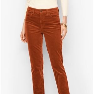 Talbots Signature Straight Leg Corduroys-Rust